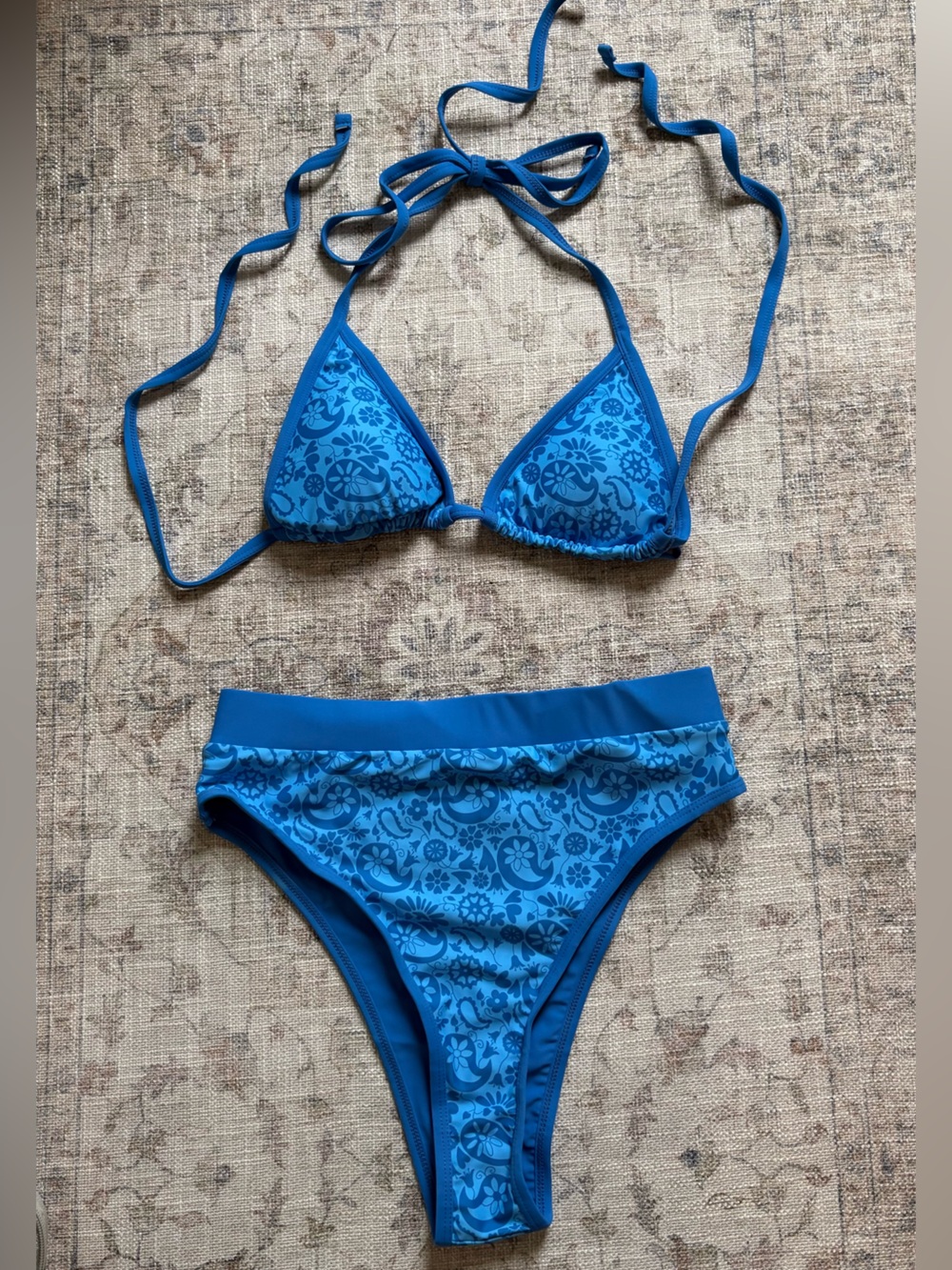 93 Play Street DANNY & CHLOE Blue Crush Floral Bikini Set